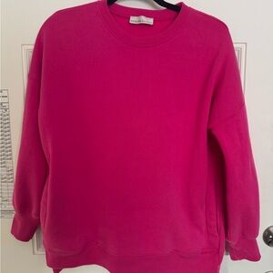 Zenana Outfitters Fuchsia Crew Neck Sweater